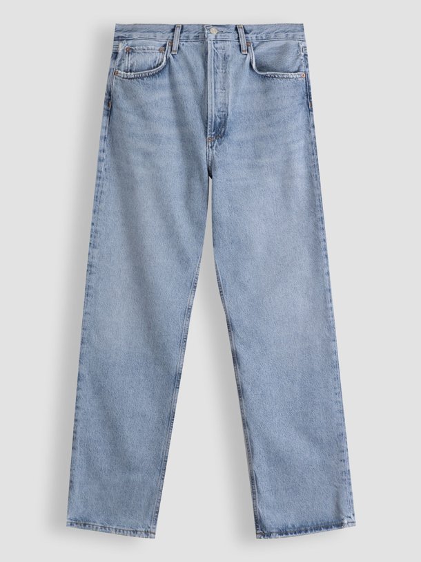Ontdek de Fran Jean low waist straight non-stretch jeans van Agolde in de kleur blauw bij Orangebag. Op werkdagen voor 21:45 besteld, morgen in huis.