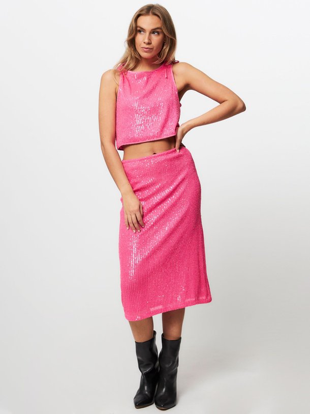 Ontdek de Jolette mesh rok met pailletten van Baum und Pferdgarten in de kleur roze bij Orangebag. Op werkdagen voor 21:45 besteld, morgen in huis.