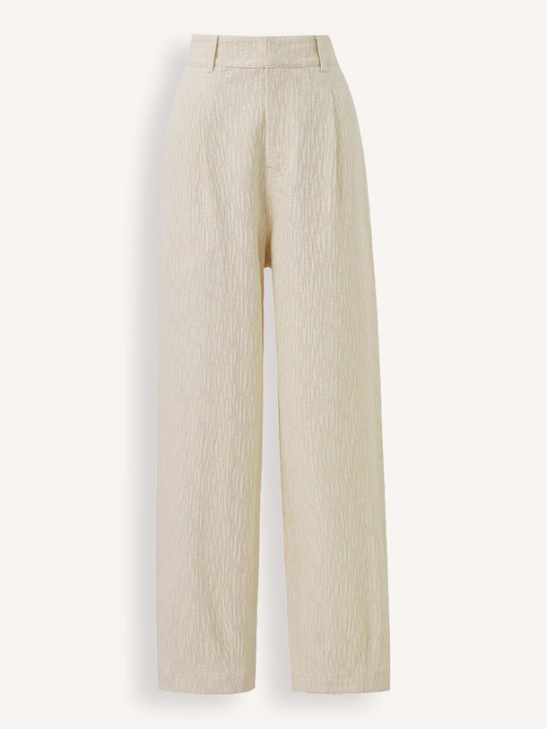 Ontdek de Pepita katoenmix broek met dessin van Frnch in de kleur crème bij Orangebag. Op werkdagen voor 21:45 besteld, morgen in huis.