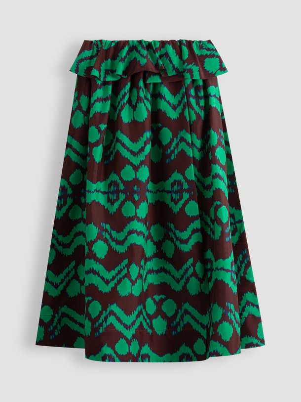 Ontdek de Ulyssa zijden rok met print van Ulla Johnson in de kleur groen bij Orangebag. Op werkdagen voor 21:45 besteld, morgen in huis.