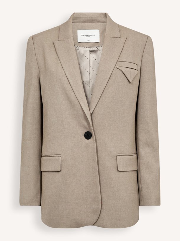 Ontdek de Tailor viscosemix blazer van Copenhagen Muse in de kleur bruingrijs bij Orangebag. Op werkdagen voor 21:45 besteld, morgen in huis.