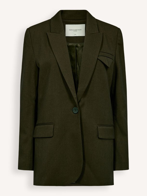 Ontdek de Tailor viscosemix blazer van Copenhagen Muse in de kleur donkergroen bij Orangebag. Op werkdagen voor 21:45 besteld, morgen in huis.