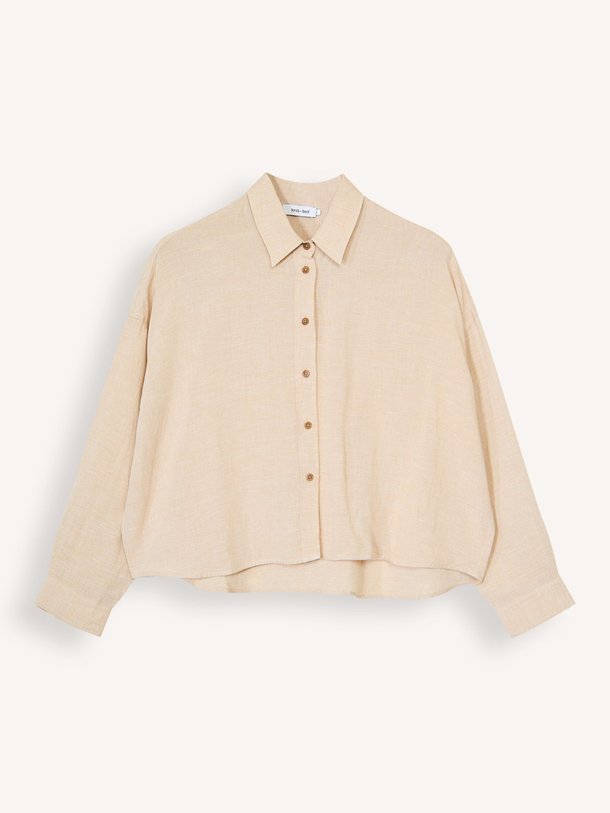 Ontdek de Babette viscose/linnenmix blouse van Knit-ted in de kleur Zand bij Orangebag. Op werkdagen voor 21:45 besteld, morgen in huis.