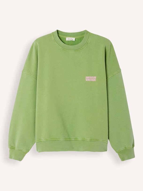 Ontdek de Plizzy katoenen logo sweater van American Vintage in de kleur Groen bij Orangebag. Op werkdagen voor 21:45 besteld, morgen in huis.