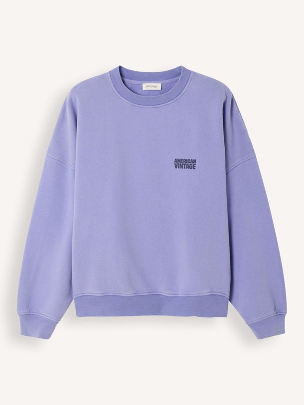 Ontdek de Plizzy katoenen logo sweater van American Vintage in de kleur Paars bij Orangebag. Op werkdagen voor 21:45 besteld, morgen in huis.