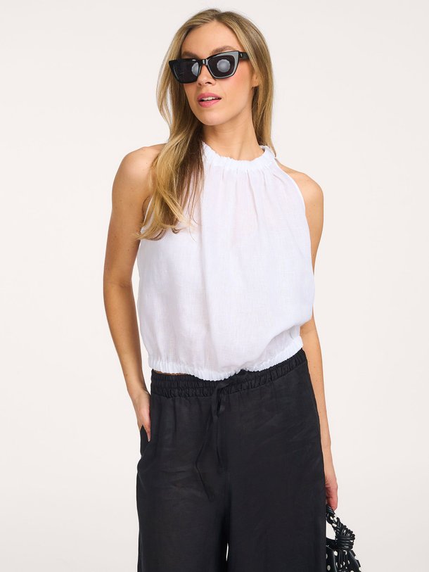 Ontdek de Linnen top van Greek Archaic Kori in de kleur Wit bij Orangebag. Op werkdagen voor 21:45 besteld, morgen in huis.