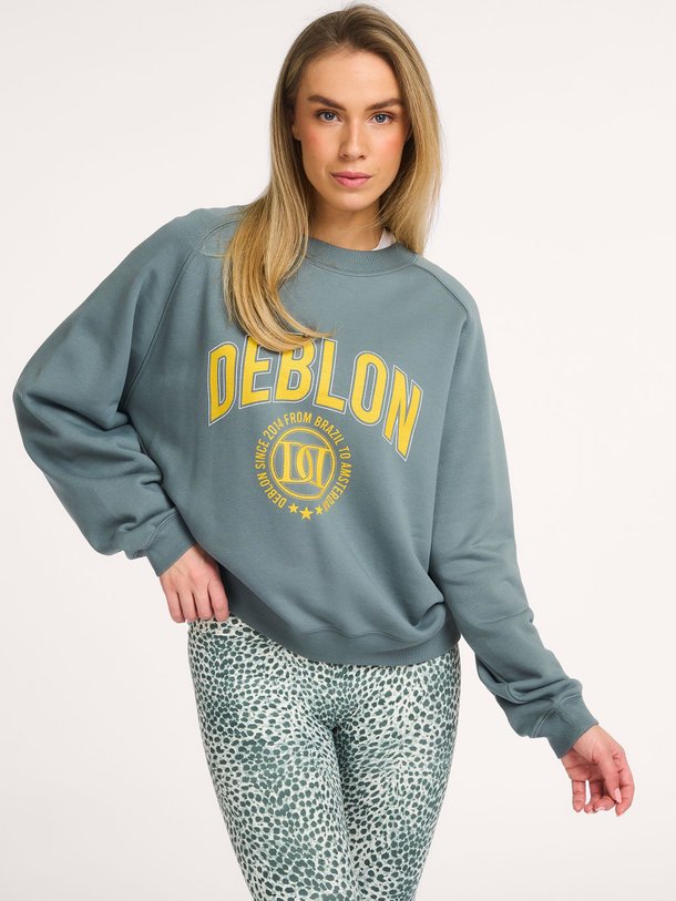Ontdek de Vive katoenmix sweater van Deblon in de kleur Groen bij Orangebag. Op werkdagen voor 21:45 besteld, morgen in huis.