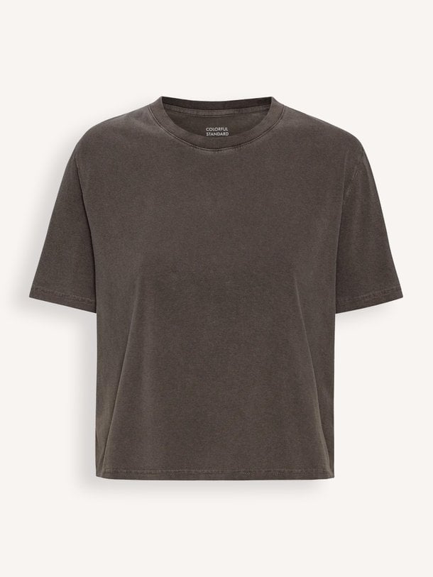 Colorful Standard Organic cotton cropped T-shirt - Donkerbruin Ontdek de Organic cotton cropped T-shirt van Colorful Standard in de kleur Donkerbruin bij Orangebag. Op werkdagen voor 21:45 besteld, morgen in huis.