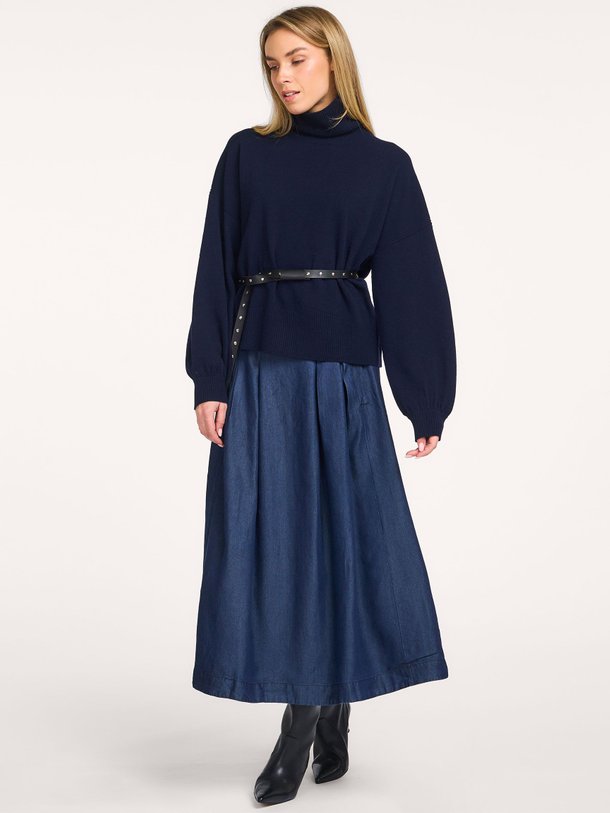 Ontdek de Anya lyocell rok van Co'Couture in de kleur Donkerblauw bij Orangebag. Op werkdagen voor 21:45 besteld, morgen in huis.