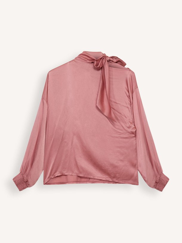 Ontdek de Viscose top met strik van Summum in de kleur roze bij Orangebag. Op werkdagen voor 21:45 besteld, morgen in huis.