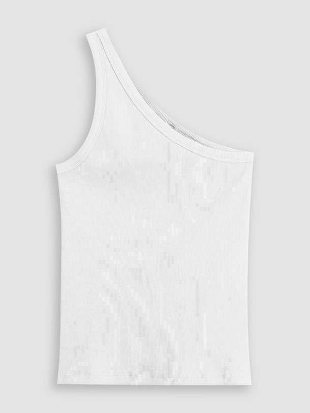 Ontdek de Drew katoenmix one shoulder rib tanktop van Gestuz in de kleur wit bij Orangebag. Op werkdagen voor 21:45 besteld, morgen in huis.