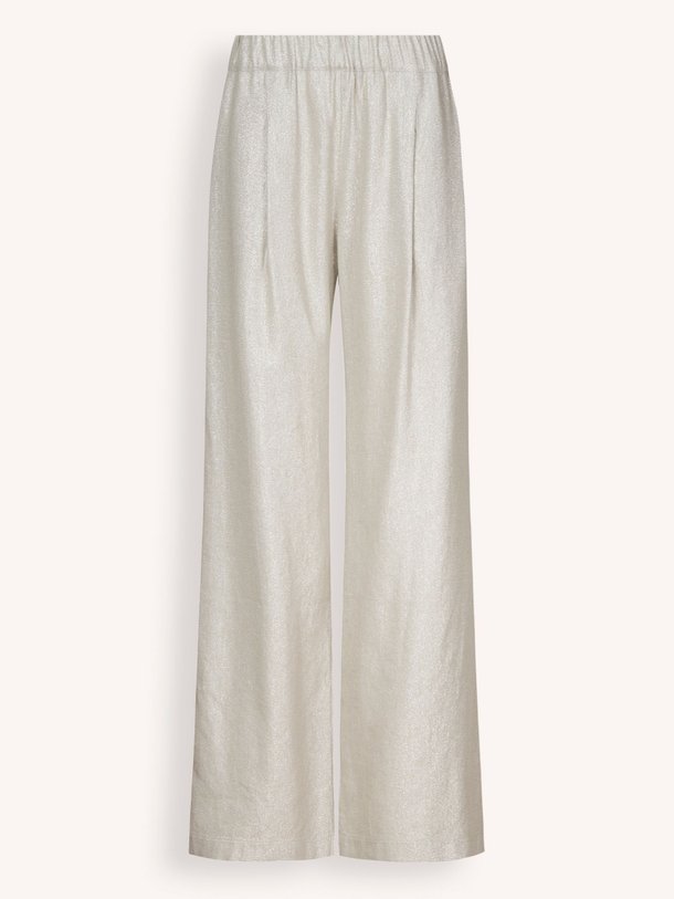 Ontdek de Viscose/linnenmix broek met glitter van No Man's Land in de kleur Zilverkleur bij Orangebag. Op werkdagen voor 21:45 besteld, morgen in huis.