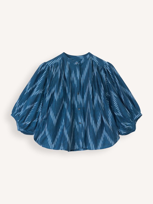 Ontdek de Ink katoenen blouse met dessin van Bellerose in de kleur blauw bij Orangebag. Op werkdagen voor 21:45 besteld, morgen in huis.