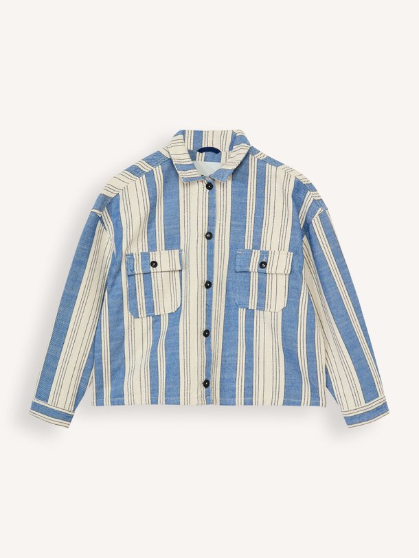Ontdek de Parrish katoenmix overshirt van Bellerose in de kleur blauw bij Orangebag. Op werkdagen voor 21:45 besteld, morgen in huis.