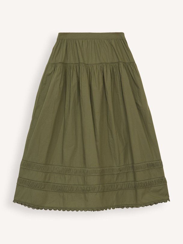 Ontdek de Harlow katoenen rok van Ulla Johnson in de kleur groen bij Orangebag. Op werkdagen voor 21:45 besteld, morgen in huis.