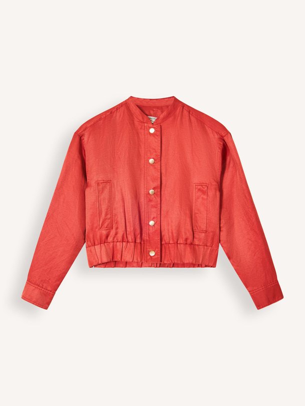 Ontdek de Fabou linnenmix jasje van La Fee Maraboutee in de kleur Rood bij Orangebag. Op werkdagen voor 21:45 besteld, morgen in huis.