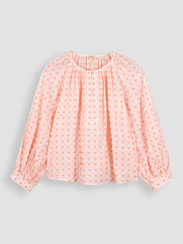 Ontdek de Haiti katoenmix top met borduursel van Bellerose in de kleur koraal bij Orangebag. Op werkdagen voor 21:45 besteld, morgen in huis.