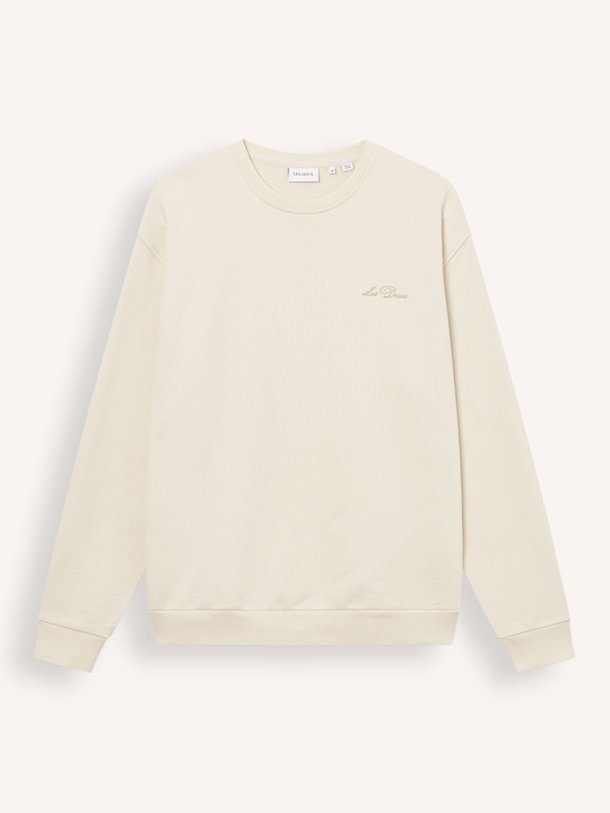 Ontdek de Crew katoenen logo sweater van Les Deux in de kleur ecru bij Orangebag. Op werkdagen voor 21:45 besteld, morgen in huis.
