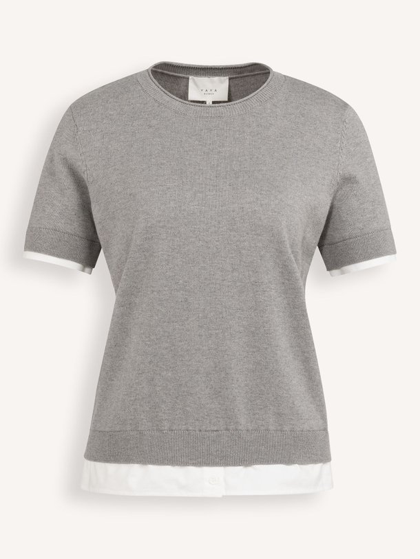 Ontdek de Modalmix top van Yaya in de kleur Grijs bij Orangebag. Op werkdagen voor 21:45 besteld, morgen in huis.