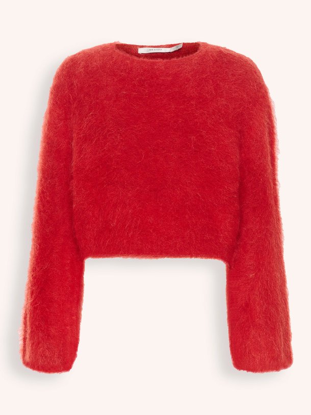 Ontdek de Safi alpacamix cropped trui van Gestuz in de kleur rood bij Orangebag. Op werkdagen voor 21:45 besteld, morgen in huis.