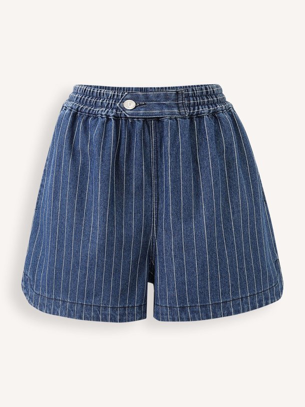 Ontdek de Chicamia denim short met strepen van Frnch in de kleur Donkerblauw bij Orangebag. Op werkdagen voor 21:45 besteld, morgen in huis.
