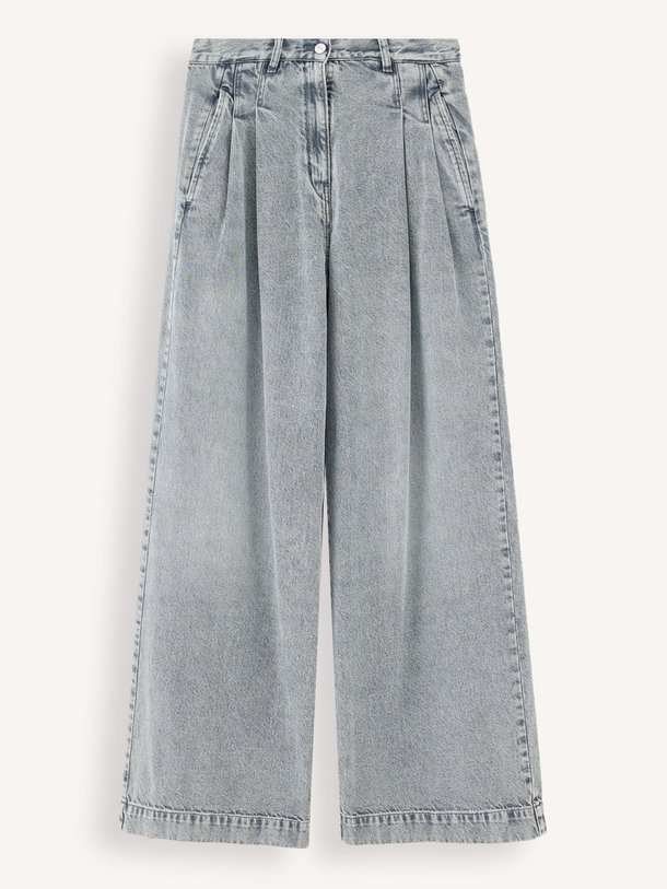 Ontdek de Pops mid waist wide leg jeans van Bellerose in de kleur Grijs bij Orangebag. Op werkdagen voor 21:45 besteld, morgen in huis.