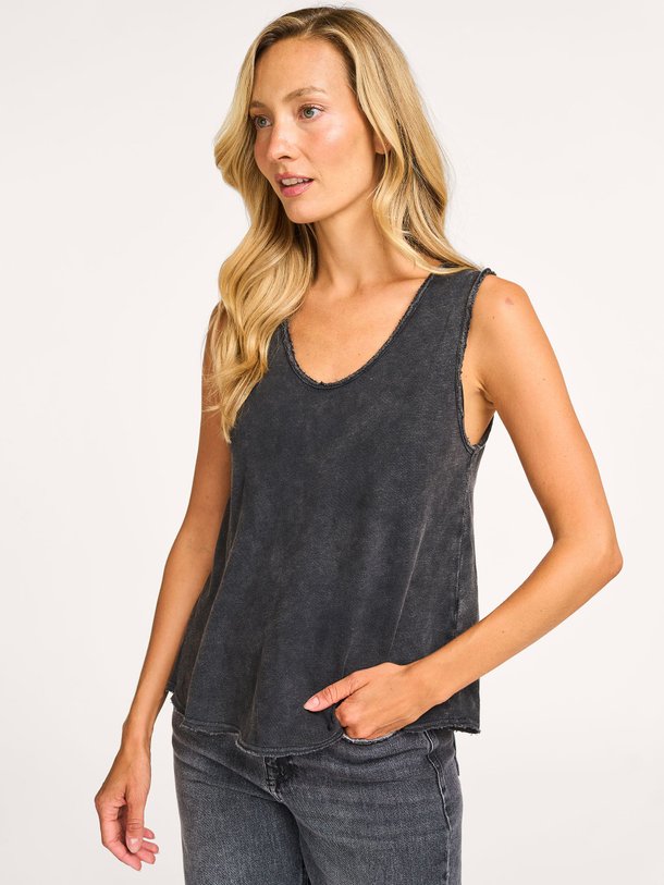 Ontdek de Sonoma katoenen slub top van American Vintage in de kleur zwart bij Orangebag. Op werkdagen voor 21:45 besteld, morgen in huis.