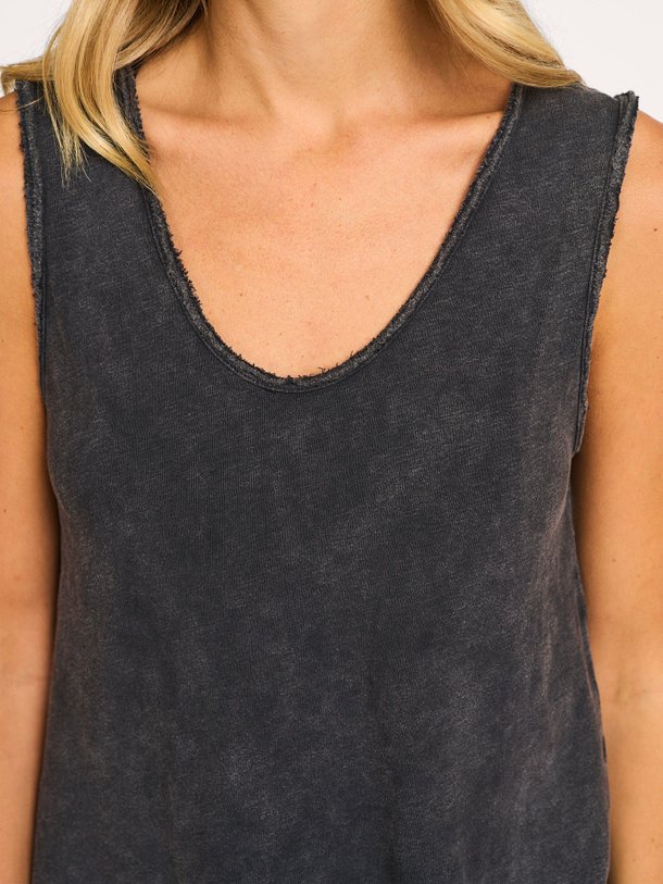 Ontdek de Sonoma katoenen slub top van American Vintage in de kleur zwart bij Orangebag. Op werkdagen voor 21:45 besteld, morgen in huis.