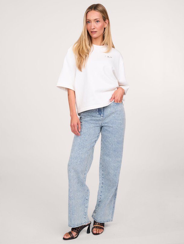 Ontdek de Dalou high waist loose fit jeans met strass van Iro in de kleur lichtblauw bij Orangebag. Op werkdagen voor 21:45 besteld, morgen in huis.