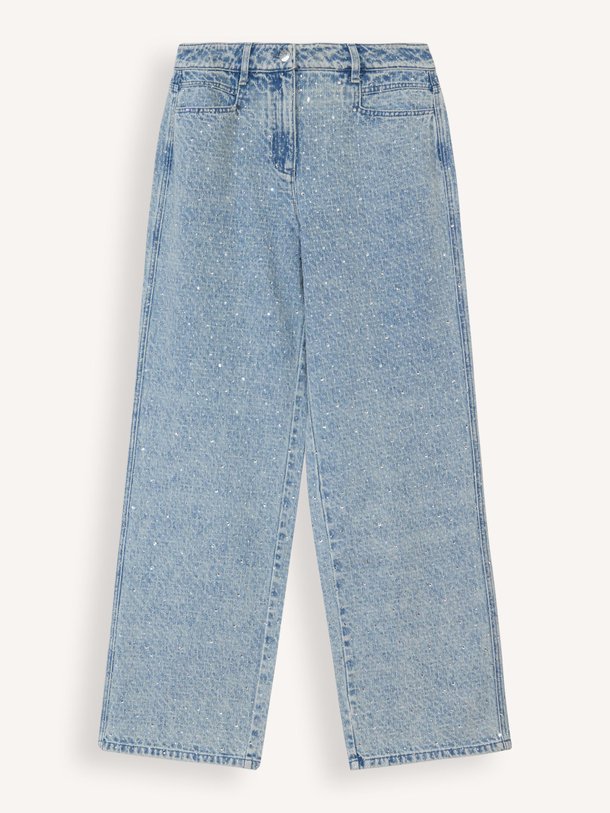 Ontdek de Dalou high waist loose fit jeans met strass van Iro in de kleur lichtblauw bij Orangebag. Op werkdagen voor 21:45 besteld, morgen in huis.