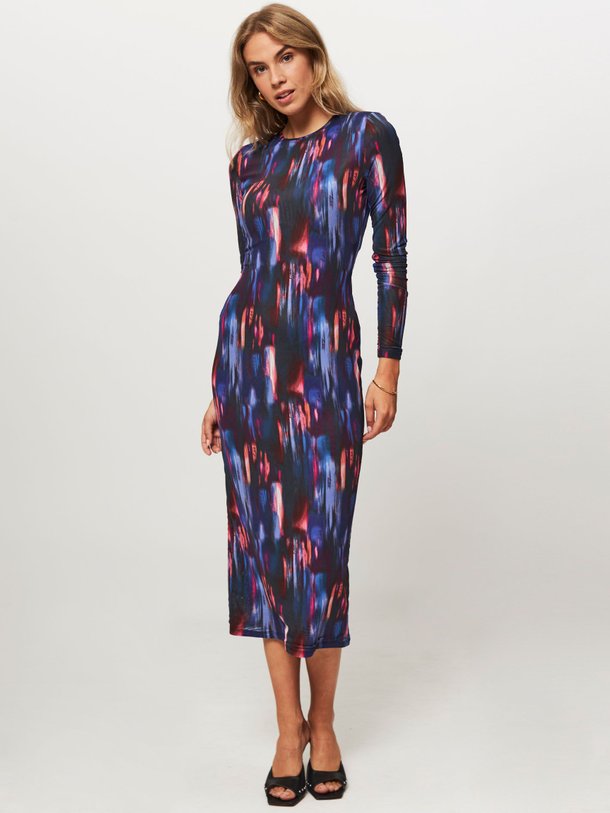 Ontdek de Jaella mesh jurk met schoudervulling van Rotate Birger Christensen in de kleur blauw bij Orangebag. Op werkdagen voor 21:45 besteld, morgen in huis.