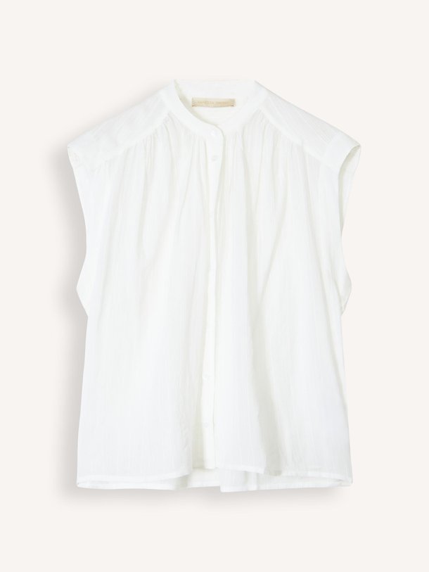 Ontdek de Clio viscose/katoenenmix blouse van Vanessa Bruno in de kleur Wit bij Orangebag. Op werkdagen voor 21:45 besteld, morgen in huis.