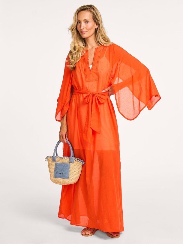 Ontdek de Anastasia organic cotton maxi jurk van The Belle Of The Beach in de kleur oranje bij Orangebag. Op werkdagen voor 21:45 besteld, morgen in huis.
