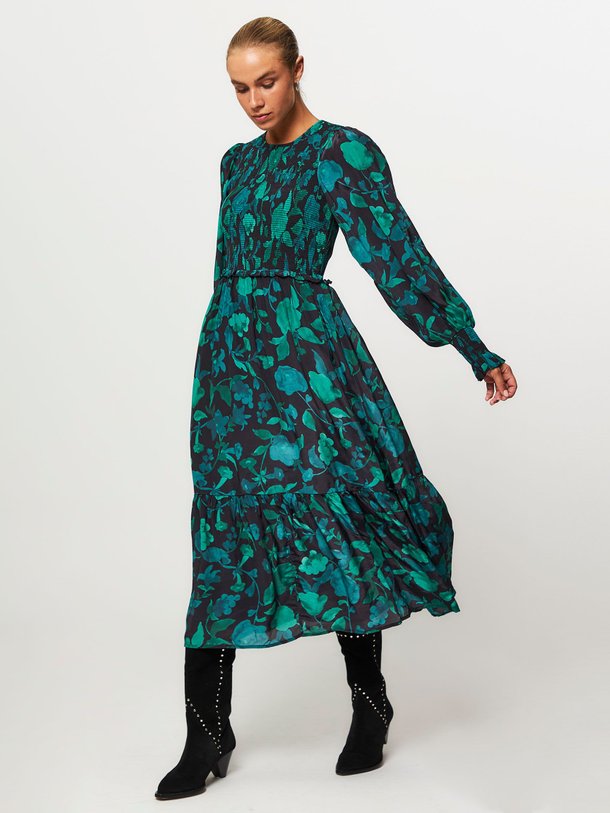 Ontdek de Caro viscose/rayonmix jurk met print van Fabienne Chapot in de kleur groen bij Orangebag. Op werkdagen voor 21:45 besteld, morgen in huis.