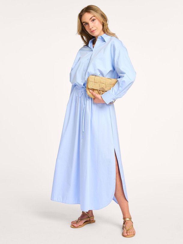 Ontdek de Eutopia katoenen maxi rok van Devotion in de kleur lichtblauw bij Orangebag. Op werkdagen voor 21:45 besteld, morgen in huis.