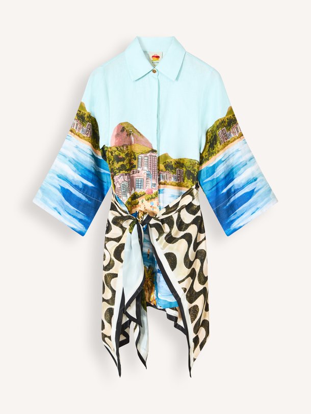 Ontdek de COPACABANA BEACH MULTICOLOR LONG SLEEVE KIMONO van Farm Rio bij Orangebag. Op werkdagen voor 21:45 besteld, morgen in huis.