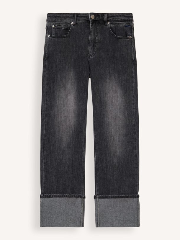 Ontdek de High waist straight fit jeans met omslag van Summum in de kleur donkergrijs bij Orangebag. Op werkdagen voor 21:45 besteld, morgen in huis.