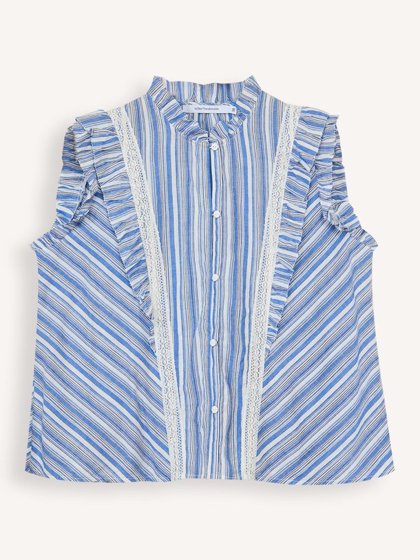 Ontdek de Flina organic cotton gestreepte blouse van La Fee Maraboutee in de kleur Blauw bij Orangebag. Op werkdagen voor 21:45 besteld, morgen in huis.