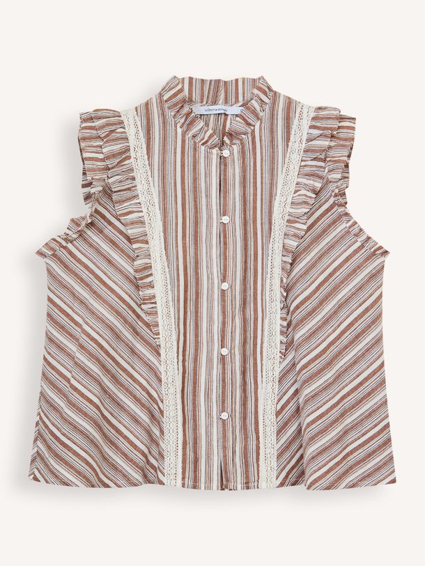 Ontdek de Flina organic cotton gestreepte blouse van La Fee Maraboutee in de kleur Bruin bij Orangebag. Op werkdagen voor 21:45 besteld, morgen in huis.