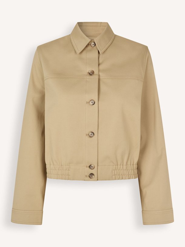 Ontdek de Saesmella katoenmix jasje van Samsoe Samsoe in de kleur beige bij Orangebag. Op werkdagen voor 21:45 besteld, morgen in huis.