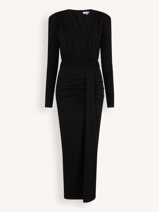 Ontdek de Roany jersey midi jurk van Dante 6 in de kleur Zwart bij Orangebag. Op werkdagen voor 21:45 besteld, morgen in huis.