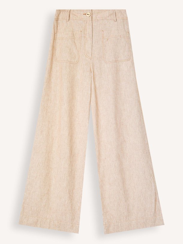 Ontdek de Manhatti linnen/viscosemix broek van Sessun in de kleur Bruin bij Orangebag. Op werkdagen voor 21:45 besteld, morgen in huis.