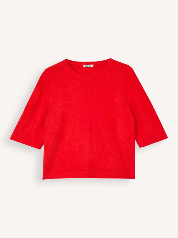 Ontdek de Dime angoramix trui van Bellerose in de kleur Rood bij Orangebag. Op werkdagen voor 21:45 besteld, morgen in huis.