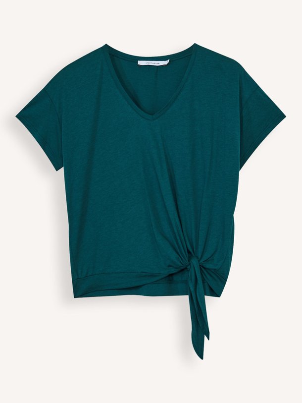 Ontdek de Velsi lyocell/katoenmix T-shirt van La Fee Maraboutee in de kleur Petrol bij Orangebag. Op werkdagen voor 21:45 besteld, morgen in huis.