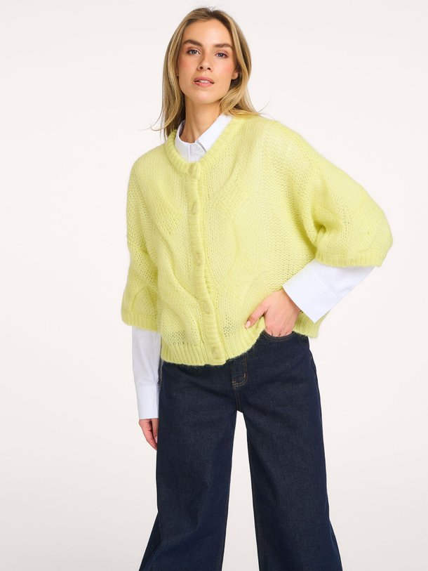 Ontdek de Zenia wolmix vest van Gestuz in de kleur Limegroen bij Orangebag. Op werkdagen voor 21:45 besteld, morgen in huis.