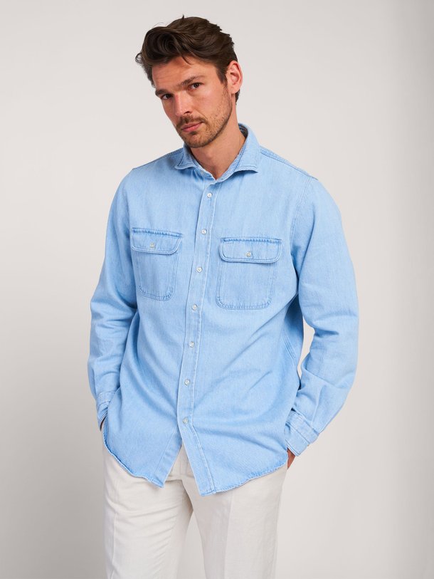 Ontdek de Denim overhemd van Profuomo in de kleur blauw bij Orangebag. Op werkdagen voor 21:45 besteld, morgen in huis.