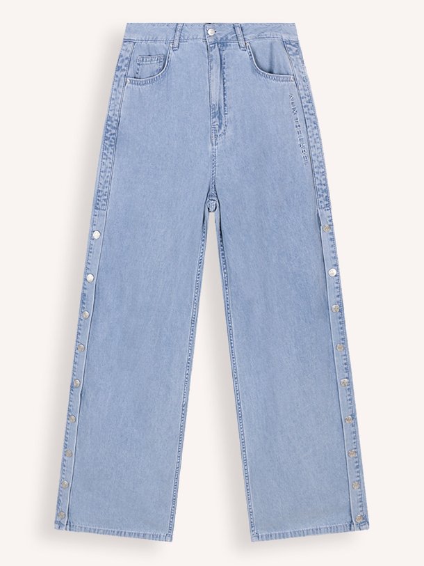 Ontdek de High waist straight fit non-stretch jeans van Alix The Label in de kleur blauw bij Orangebag. Op werkdagen voor 21:45 besteld, morgen in huis.