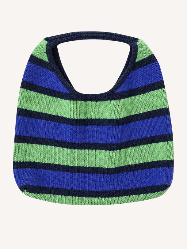 Ontdek de Diani wolmix gestreepte handtas van Frnch in de kleur Blauw bij Orangebag. Op werkdagen voor 21:45 besteld, morgen in huis.