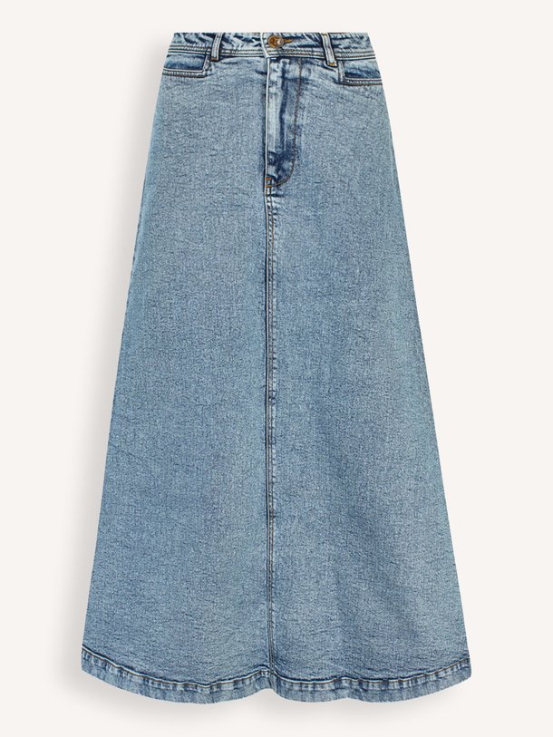 Ontdek de Luna denim maxi rok van Lollys Laundry in de kleur blauw bij Orangebag. Op werkdagen voor 21:45 besteld, morgen in huis.