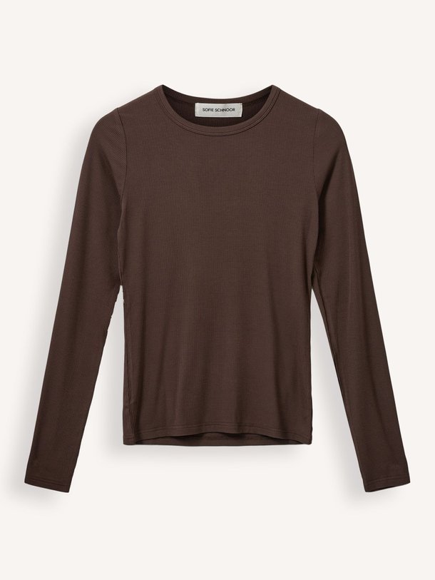 Ontdek de Petriciasw viscosemix rib longsleeve van Sofie Schnoor in de kleur donkerbruin bij Orangebag. Op werkdagen voor 21:45 besteld, morgen in huis.